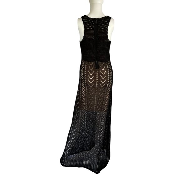 Alice Olivia Lyra Crochet Knit Maxi Dress Small Petite S/P - Picture 5 of 11
